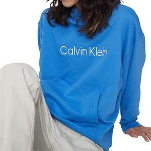 Calvin Klein Men's Relaxed Fit Standard Logo Terry Hoodie